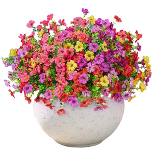 BH260810 Bouquets de <span class=keywords><strong>fleurs</strong></span> sauvages artificielles résistantes aux UV, arbustes en plastique pour la décoration extérieure des jardinières, des porches et des paysages - Product Image 1