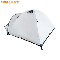 Tente de camping dôme imperméable pour 2 personnes, trois saisons, double couche, poteaux en fibre de verre, 75D 190T, polyester Ripstop, bâche de sol en PE, grande taille