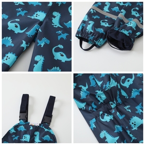 Pantalon imprimé mignon OCE pour enfants, pantalon imperméable pour enfants, salopette de pluie pour enfants-durable et imperméable, pantalon de pluie pour garçons - Product Image 4