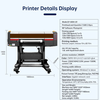 Imprimante UV DTF Qinyu avec deux technologies d'impression, quatre têtes d'impression I1600, encre UV, largeur d'impression de 60 cm pour les étiquettes d'emballage