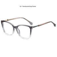 Lunettes de vue Finewell 72508 2025 unisexe rétro en TR90 et métal brillant, monture intégrale, anti-lumière bleue, protection UV, style œil de chat, décontractées