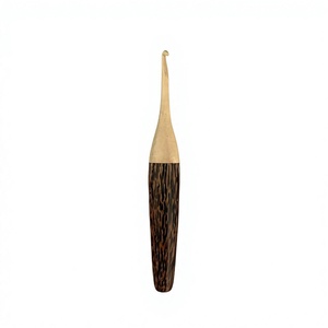 Exotic Natural Wood Soft Ergonomic <b>Crochet</b> <b>Hook</b> for Hand Knitting 20cm Length 3-15mm Thickness Smooth Yarn Craft Accessory - Product Image 1