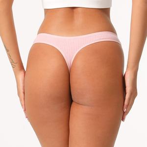 Naadloze Vrouwen Sexy Katoen Lage Taille Slips Ademende Rekbare <span class=keywords><strong>Hipster</strong></span> Eenvoudige Geribbelde Katoenen String Sport Meisjes Ondergoed - Product Image 2