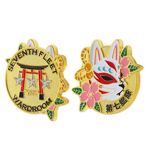 Japon Tarzı Özel Madeni Para Hatırası Çinko Alaşımlı Metal Para Altın Kaplama 2 İnç Mücadele Parası Canlı Yumuşak Mineli 3D Detaylarla - Product Image 2