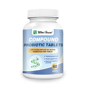 WinstownCompound Comprimés de probiotiques Capsules pour produits de santé de marque privée Supplément de probiotiques Comprimé nettoyant pour le côlon