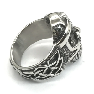 Bague pour homme en acier inoxydable au marteau de Thor vintage unique à la mode inspirée du dieu viking <span class=keywords><strong>nordique</strong></span> <span class=keywords><strong>Odin</strong></span> World <span class=keywords><strong>mythologie</strong></span> <span class=keywords><strong>nordique</strong></span> - Product Image 3