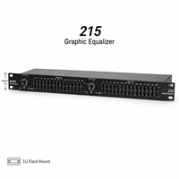 Égaliseur graphique professionnel AOFO 215 1U double 15 bandes, processeur audio stéréo EQ, tension universelle, son actif pour scène et KTV