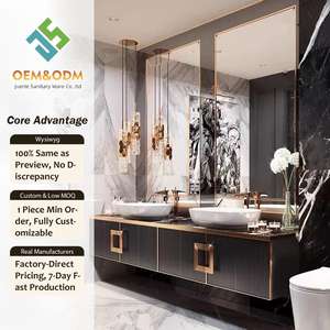 Juego Completo de Muebles de Baño de Lujo OEM 2026, Mesa, Escritorio, Gabinete, Panel, Espejo, Lavabo, Grifo de Cobre, Tocadores de Dormitorio, Comedor - Product Image 1