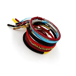 マルチカラーアジャスタブルノットレッドロープブレスレット編組メンズマクラメノット仏教チベットラッキーブレスレット - Product Image 1