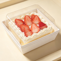 Caja de Pastelería de Papel Impresa Personalizada al por Mayor con Tapa Transparente, Embalaje de Alimentos a Granel de Alta Calidad Resistente a la Grasa de Fábrica