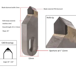 Jewelry MCD PCD Diamond Tool Customized V Shape Posalux Diamond Cutting Tools For Jewelry Making End Mill Tool