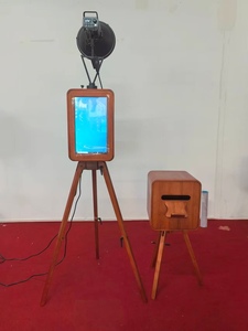 Cabina de Fotos de Madera de Roble Rojo para iPad de 12.9 Pulgadas con Soporte para Impresora, Cabina de Fotos Vintage DSLR para Fiestas y Eventos con Estuche de Transporte - Product Image 3