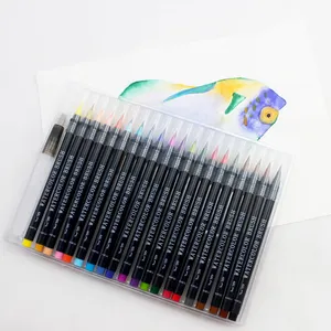Khy Usa Hot Sale Aquarel Student Vervaardigt Schilderen Op Waterbasis Verfset Kleur Aquarel Marker Pen