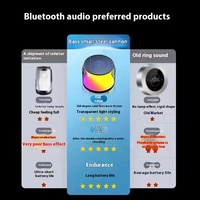 Mini Altavoz Inalámbrico Portátil YIN004 con Bluetooth 5.0 e Iluminación LED RGB para Cine en Casa, Uso en Exteriores y Computadora, Alimentado por Batería