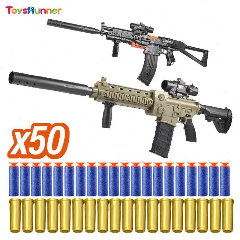 Plastic Shell Ejecting Toy Gun Airsoft Sniper Shooting Play Set Foam Soft Bullet Air Soft 1911 Beads Shell Ejecting Toy Gun