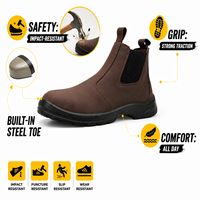 Bottes Chelsea en cuir Nubuck noir avec semelle intermédiaire, unisexes, à embout d'acier, confortables, anti-perforation, antistatiques, pour l'automne et l'industrie sidérurgique