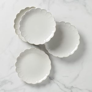 Service de vaisselle en porcelaine de style européen, assiette avec élégant contour noir, passe au lave-vaisselle - Product Image 2