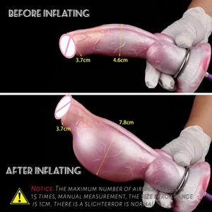 Fantasy Dog Inflatable <b>Dildo</b> Silicone Wolf Knot Anal Plug Dilator Prostate Masturbator Prostate GSpot Sex Toy for Women - Product Image 6