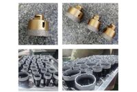 Kit de forets diamantés M14 à tige en acier brasé sous vide avec finition lisse, longueur 60 mm, pour perçage du marbre/du granit/des carreaux