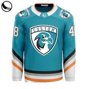 Maillots de hockey sur glace personnalisés réversibles en sublimation, vente en gros - Product Image 1