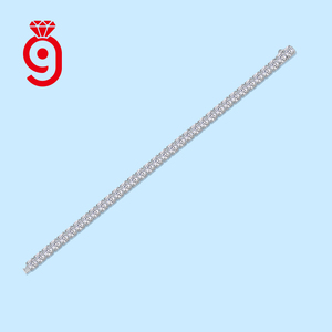 Bracciale Tennis moda 5mm VVS Moissanite con diamanti lusso da donna <span class=keywords><strong>uomo</strong></span> oro <span class=keywords><strong>925</strong></span> argento Sterling Unisex bracciale gioielli in Mossanite - Product Image 2