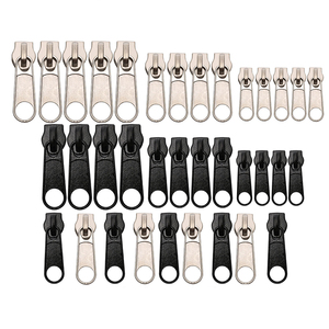 Deslizadores de cremallera de nailon elegantes con logotipo personalizado, tamaño 5 #8 #10 #, tirador de Metal con cabeza de cremallera, precio barato para bolsos, prendas hechas de latón, aleación de Zinc - Product Image 2