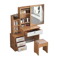 Coiffeuse avec miroir et tabouret led, mobilier de chambre à coucher moderne et simple, coiffeuse pour maquillage, vente en gros