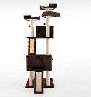 Grande tour d'escalade pour chat en bois, design moderne et luxueux, idéale pour chats de grande taille