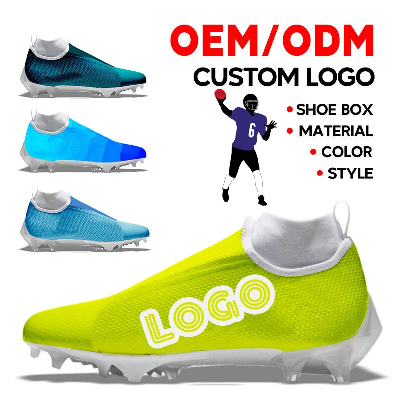 Original personalizado OEM profesional de alta calidad Turf zapatos para hombre botas de rugby tacos de fútbol juvenil personalizado tacos de fútbol americano