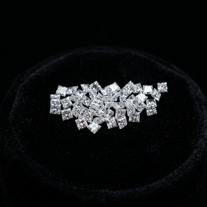 Diamant de laboratoire de 0,48 à 0,60 carats, taille princesse carrée, coins nettoyés, blanc brillant, pour bague de fiançailles moderne S - Product Image 4