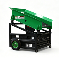 Tamis vibrant portable mini 200 kg, tamis mobile manuel pour terre, sable, compost, usage jardin et construction