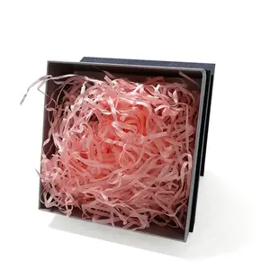 झींगा गुलाबी पुनर्नवीनीकरण पैकेजिंग ऊतक क्राफ्ट पैकिंग भराव कट Crinkle कटा हुआ कागज कट Crinkle चूरे कागज