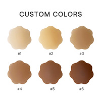 Couvre-mamelons en silicone réutilisables, auto-adhésifs, sans bretelles, sans dos, couleur mate, invisibles, sexy, sans couture, en forme de pétale