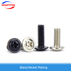 Tornillos de Cabeza Plana Negros con Tornillos de Fijación para Placa Base con Almohadilla DIN967 M1.4 M2 M2.5 M3 M3.5 M4 M5 M6 Negro/Niquelado - Product Image 2