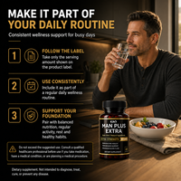 Maca Man Power Maca Pour Homme Plus Capsules Complément Herbal Vitalité & Amélioration Masculine Usage Adulte Capsules de Racine de Maca