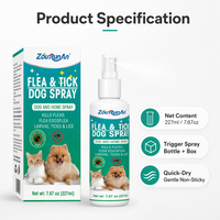 ZouRunAn Spray Antipulgas y Garrapatas para Perros de 227 ml, Etiqueta Blanca, OEM, ODM, Fórmula Personalizada, Color de Botella y Caja Personalizables, Etiqueta Multilingüe, Directo de Fábrica