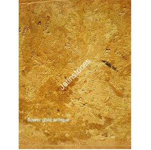 Dalles de pierre calcaire naturelle dorée fleurie, qualité supérieure, carreaux de pierre calcaire polis pour la décoration murale, de sol et extérieure de la maison - Product Image 3