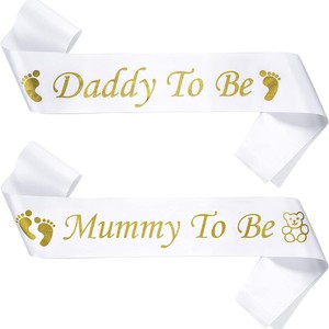 Party Dots Mommy <strong>Mum</strong> <strong>to</strong> <strong>Be</strong> Sash Baby Boy Girl Baby Shower Decoration Sash Newborn Party Decoration Etiquette Belt - Product Image 5