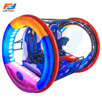 Manèges de parc d'attractions : Voiture électrique pivotante 360° pour deux joueurs, équipement de fête foraine intérieur, modèle Happy Rolling Car en métal