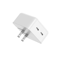 Cargadores y Adaptadores de Teléfono Premium para EE. UU., UE y Reino Unido, Cargador de Pared Plegable de 35W con Doble Puerto USB-C para iPhone y iPad