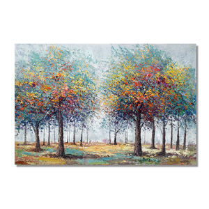 Astratto colorato albero pittura stampe e <span class=keywords><strong>poster</strong></span> su tela paesaggio moderno Wall Art Picture per Livinng Room Home Decor - Product Image 2