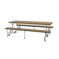 Meubles de cantine scolaire, table à manger pliante, banc, table
