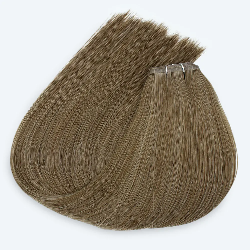 Fangcun Custom Top Quality Real Natural Human Hair Flat Weft Sew In Hair Extensions Bead Flat Weft
