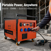 IPS0612L Power Bank ad Alta Capacità, Alimentatore Mobile Industriale Ricaricabile con Ruote Robuste per Costruzioni Stradali Comunali