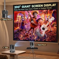 Proyector de Cine en Casa para Películas, TV, DVD, Videojuegos, LCD, 7500 Lúmenes