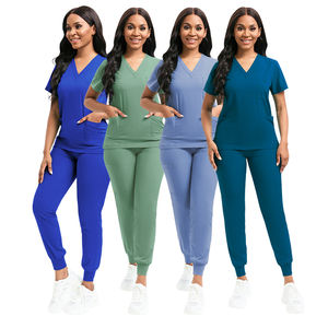 ชุดเครื่องแบบพยาบาลต่อต้านริ้วรอยผ้ายืดหยุ่นได้ตามต้องการสไตล์ใหม่ล่าสุด - Product Image 4