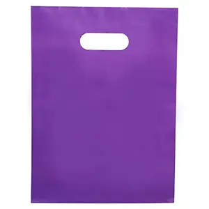 Grazie borse per la spesa in plastica con manici fustellati borse per merce personalizzate per negozi al dettaglio di piccole imprese