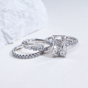 แหวนเพชรทรงเรเดียนท์ 14K รุ่น MSR-2042 ของ Messi Jewelry สำหรับผู้หญิง - Product Image 3