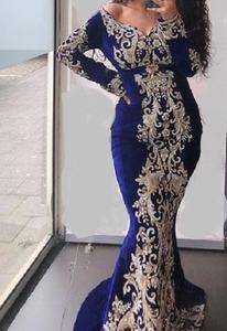 Robe de sirène caftan personnalisée Longueur de plancher avec Zardozi Travail pour les occasions de mariage/fête - Product Image 2