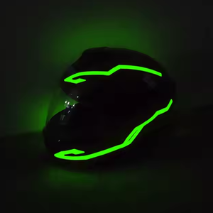 <span class=keywords><strong>Casque</strong></span> de bricolage durable <span class=keywords><strong>bande</strong></span> de LED paire de lumière réfléchissante moto équitation Signal EL produits casques clignotants - Product Image 6